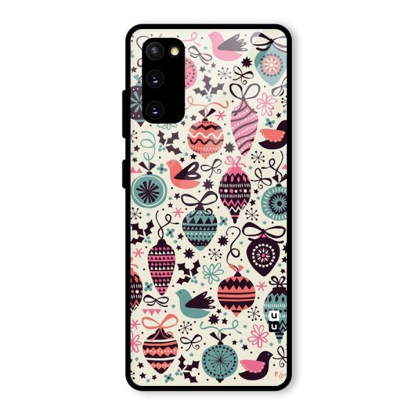 Celebration Pattern Glass Back Case for Galaxy S20 FE