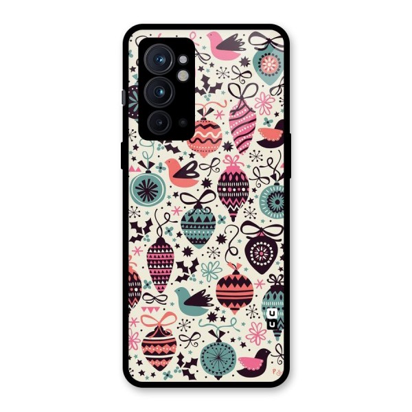 Celebration Pattern Glass Back Case for OnePlus 9RT 5G