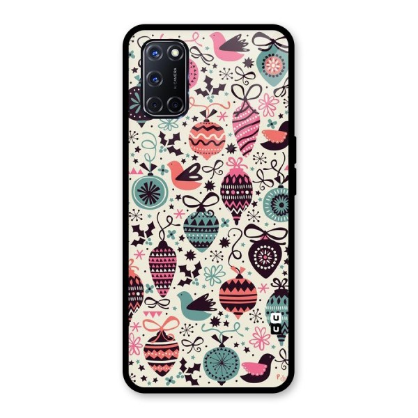 Celebration Pattern Glass Back Case for Oppo A52