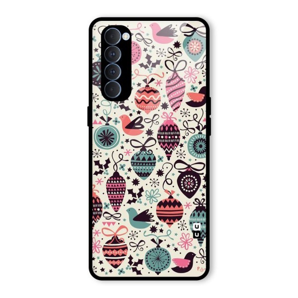 Celebration Pattern Glass Back Case for Oppo Reno4 Pro