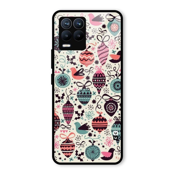 Celebration Pattern Glass Back Case for Realme 8