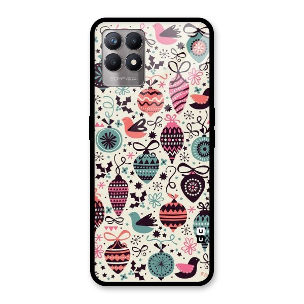 Celebration Pattern Glass Back Case for Realme 8i