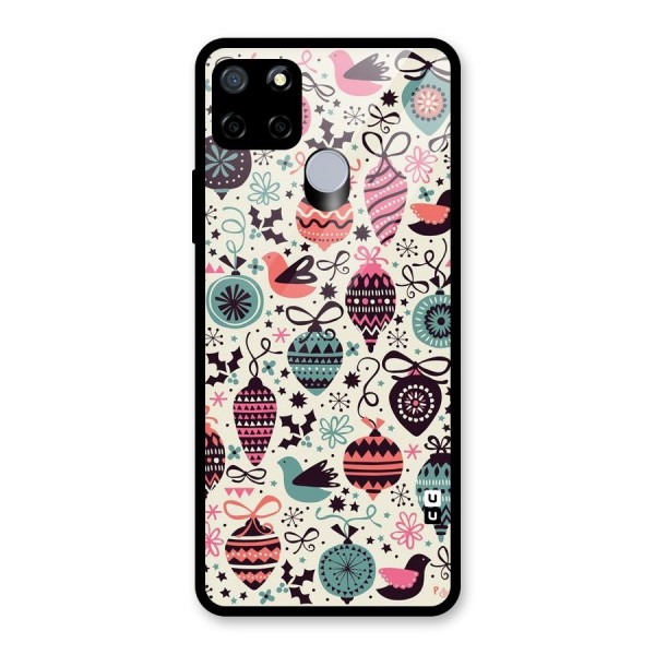 Celebration Pattern Glass Back Case for Realme C12