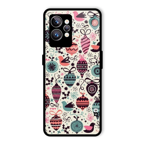 Celebration Pattern Glass Back Case for Realme GT2 Pro