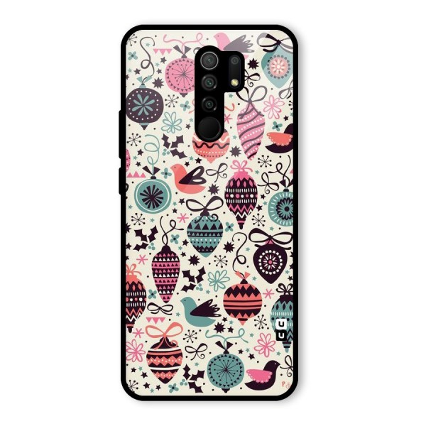 Celebration Pattern Glass Back Case for Redmi 9 Prime