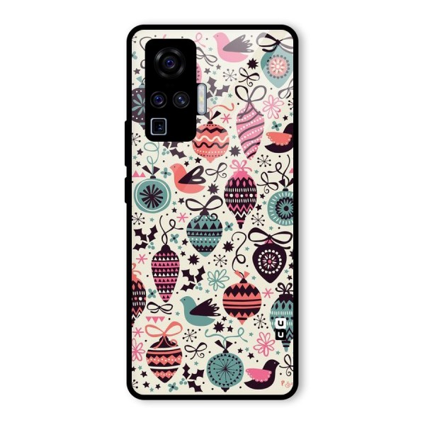 Celebration Pattern Glass Back Case for Vivo X50 Pro