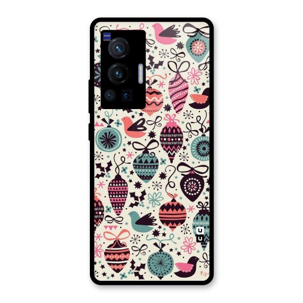 Celebration Pattern Glass Back Case for Vivo X70 Pro