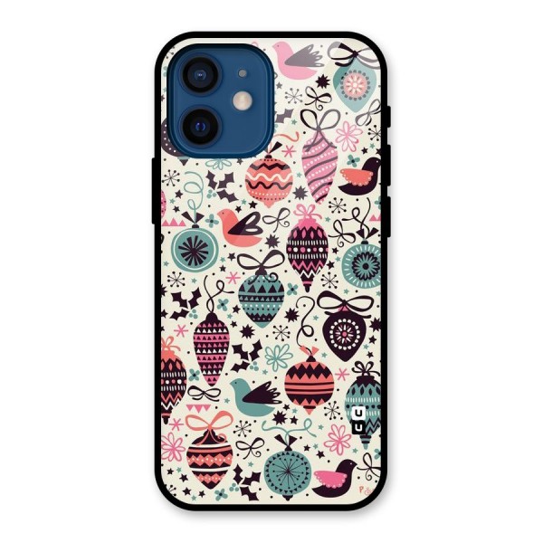 Celebration Pattern Glass Back Case for iPhone 12 Mini