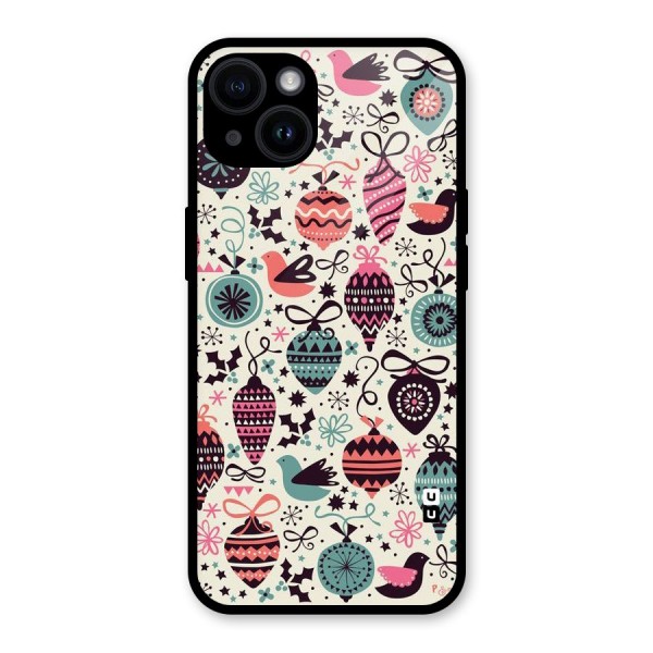 Celebration Pattern Glass Back Case for iPhone 14