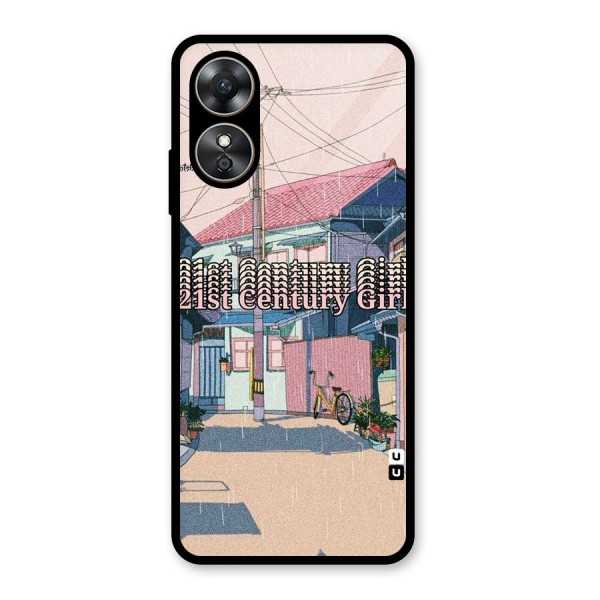 Century Girls Glass Back Case for Oppo A17