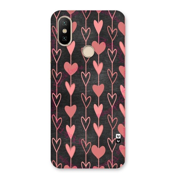 Chain Of Hearts Back Case for Mi A2