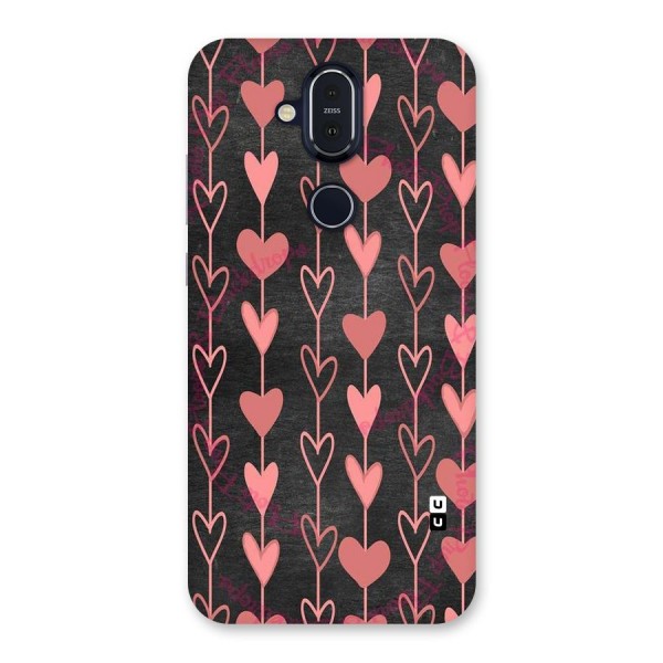 Chain Of Hearts Back Case for Nokia 8.1