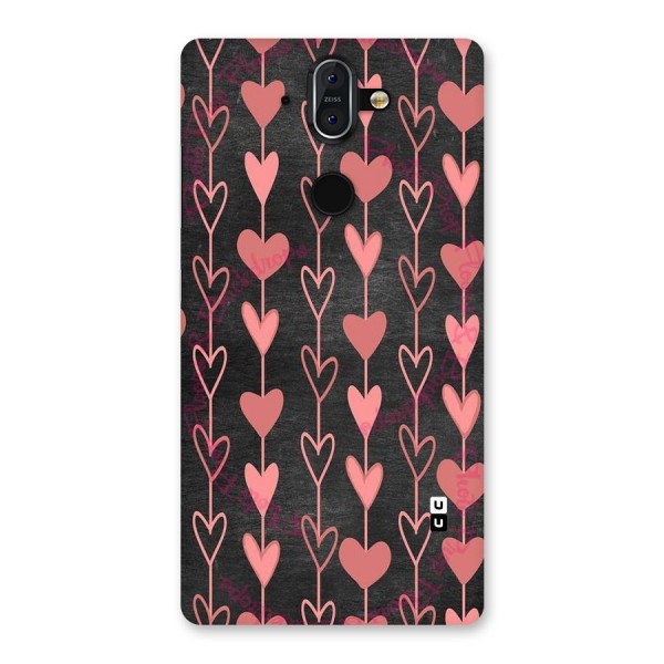 Chain Of Hearts Back Case for Nokia 8 Sirocco