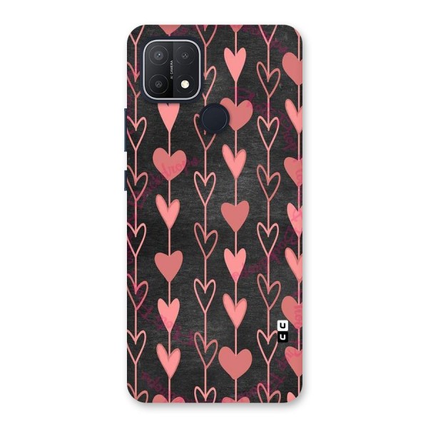 Chain Of Hearts Back Case for Oppo A15