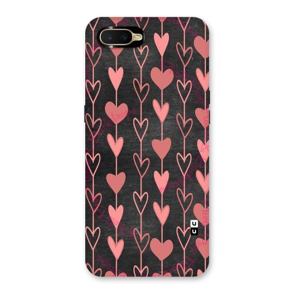 Chain Of Hearts Back Case for Oppo K1