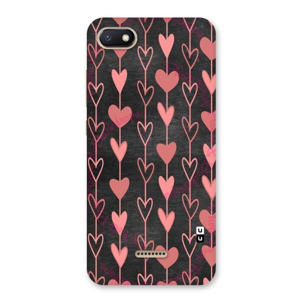 Chain Of Hearts Back Case for Redmi 6A