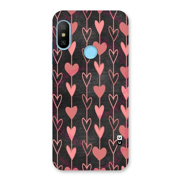 Chain Of Hearts Back Case for Redmi 6 Pro