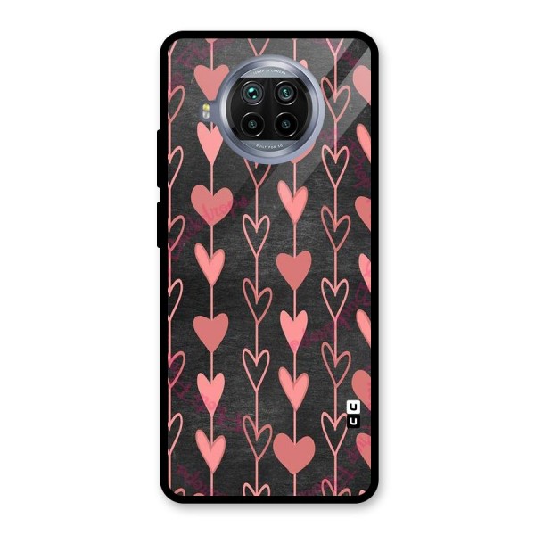 Chain Of Hearts Glass Back Case for Mi 10i