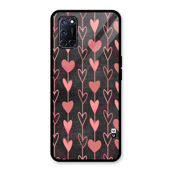 Chain Of Hearts Glass Back Case for Oppo A52