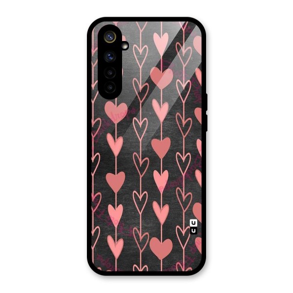 Chain Of Hearts Glass Back Case for Realme 6