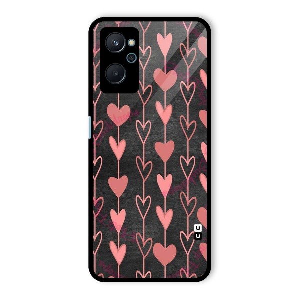 Chain Of Hearts Glass Back Case for Realme 9i