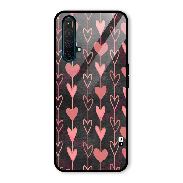 Chain Of Hearts Glass Back Case for Realme X3