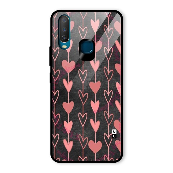 Chain Of Hearts Glass Back Case for Vivo Y15