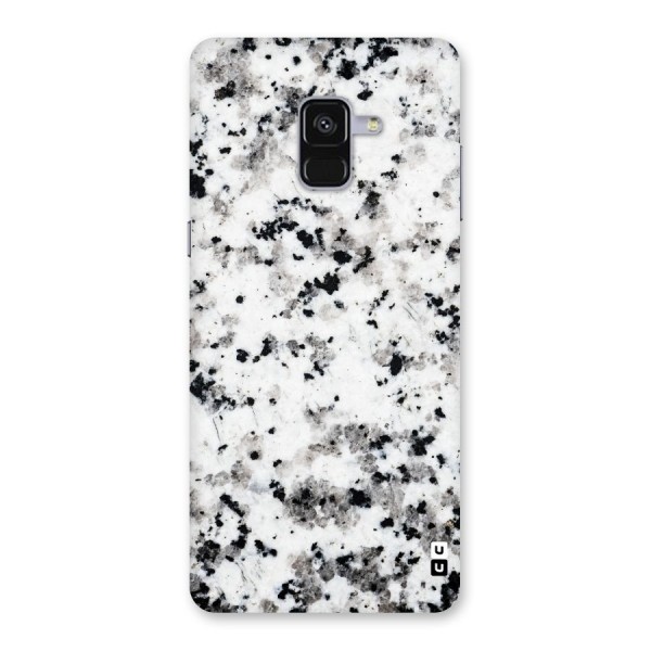 Charcoal Spots Marble Back Case for Galaxy A8 Plus