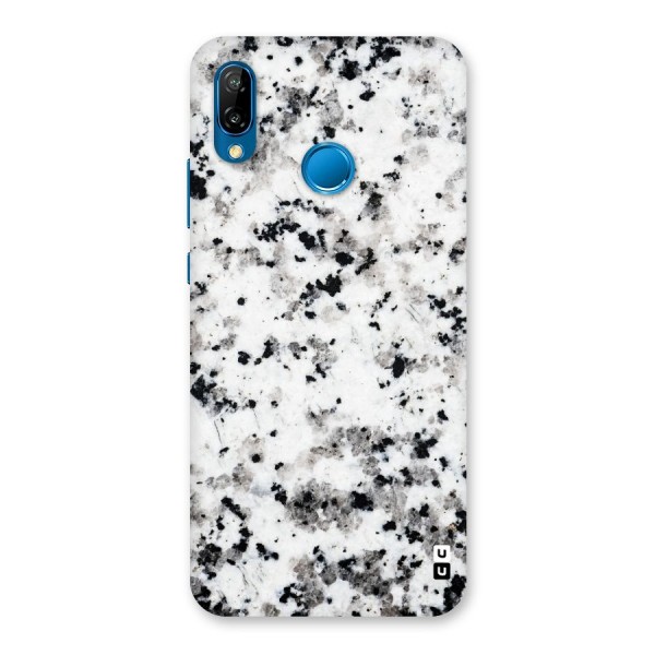 Charcoal Spots Marble Back Case for Huawei P20 Lite