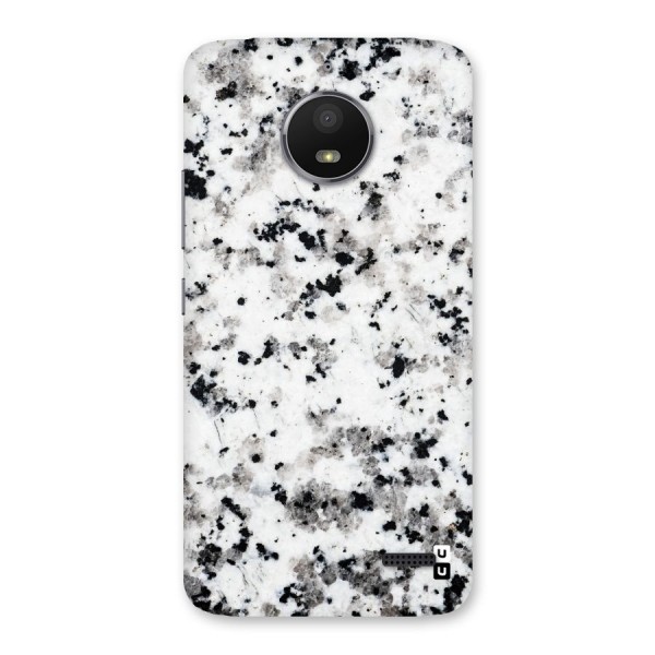 Charcoal Spots Marble Back Case for Moto E4