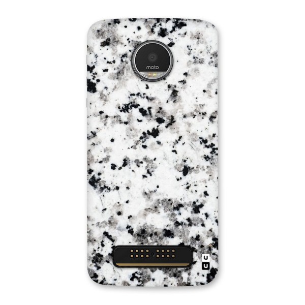 Charcoal Spots Marble Back Case for Moto Z Play