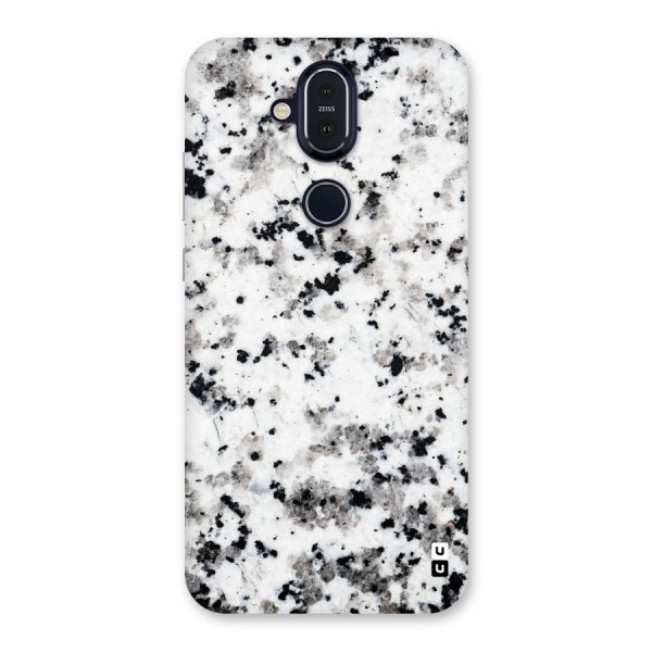 Charcoal Spots Marble Back Case for Nokia 8.1