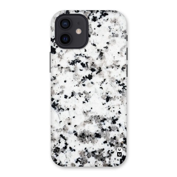 Charcoal Spots Marble Back Case for iPhone 12