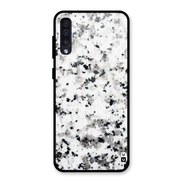 Charcoal Spots Marble Glass Back Case for Galaxy A50s