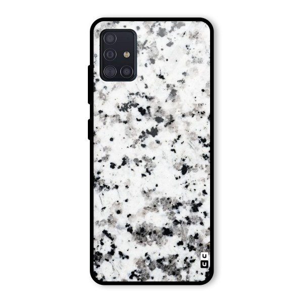 Charcoal Spots Marble Glass Back Case for Galaxy A51