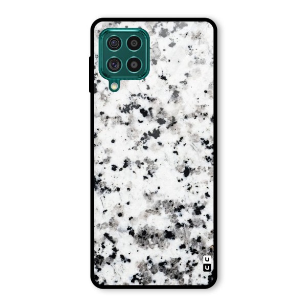 Charcoal Spots Marble Glass Back Case for Galaxy F62