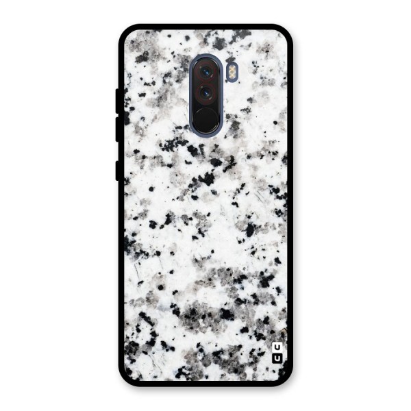 Charcoal Spots Marble Glass Back Case for Poco F1