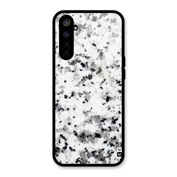 Charcoal Spots Marble Glass Back Case for Realme 6