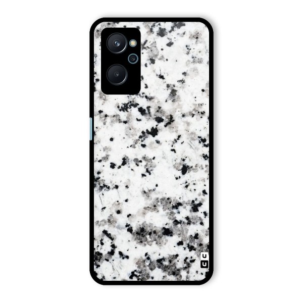 Charcoal Spots Marble Glass Back Case for Realme 9i