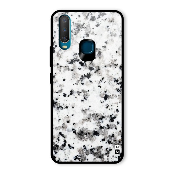 Charcoal Spots Marble Glass Back Case for Vivo Y12