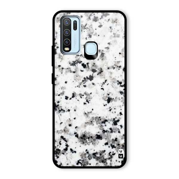 Charcoal Spots Marble Glass Back Case for Vivo Y30