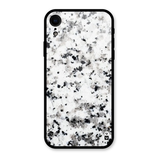 Charcoal Spots Marble Glass Back Case for XR