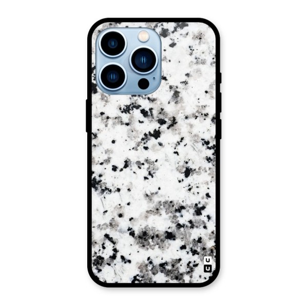 Charcoal Spots Marble Glass Back Case for iPhone 13 Pro