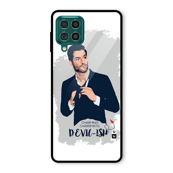 Charming Charismatic Lucifer Glass Back Case for Galaxy F62