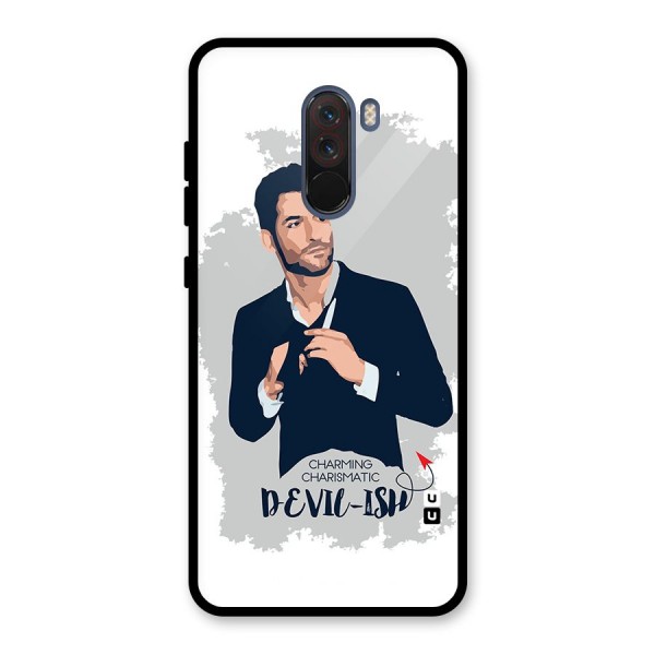 Charming Charismatic Lucifer Glass Back Case for Poco F1