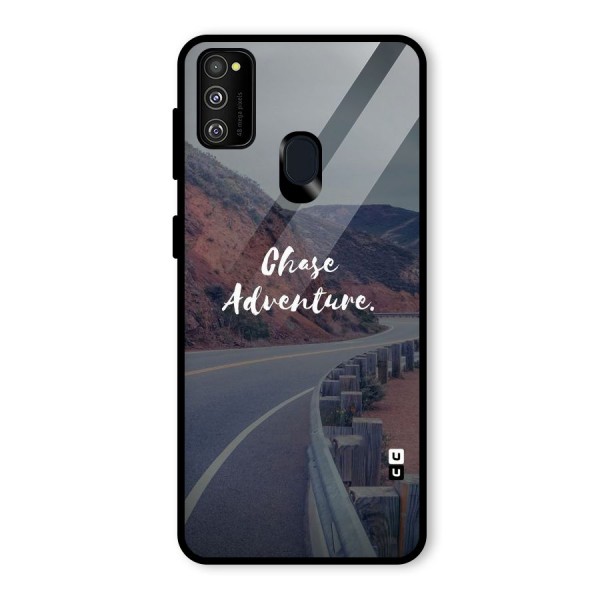 Chase Adventure Glass Back Case for Galaxy M21