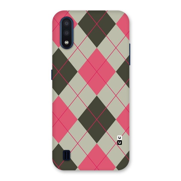 Check And Lines Back Case for Galaxy M01