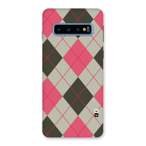 Check And Lines Back Case for Galaxy S10