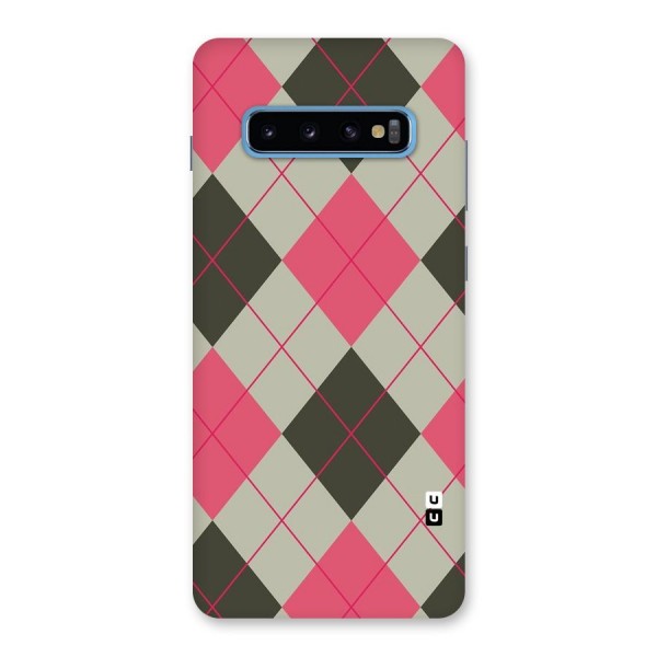 Check And Lines Back Case for Galaxy S10 Plus