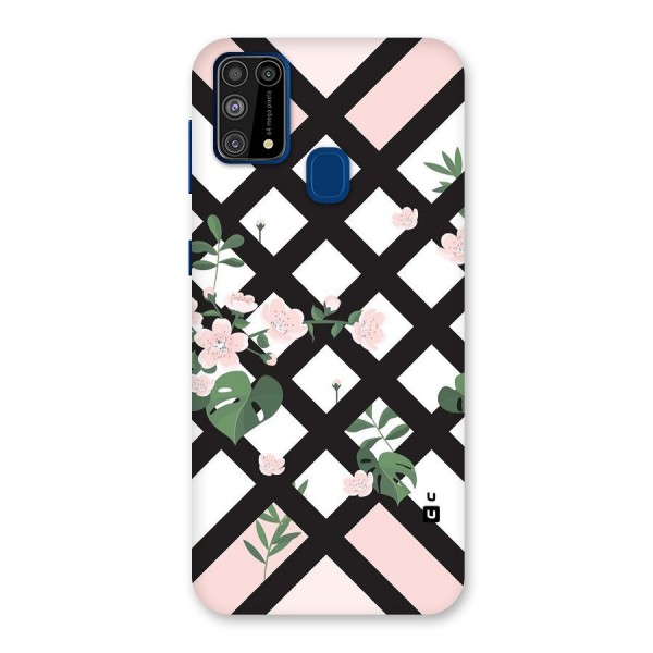 Check Floral Stripes Back Case for Galaxy F41